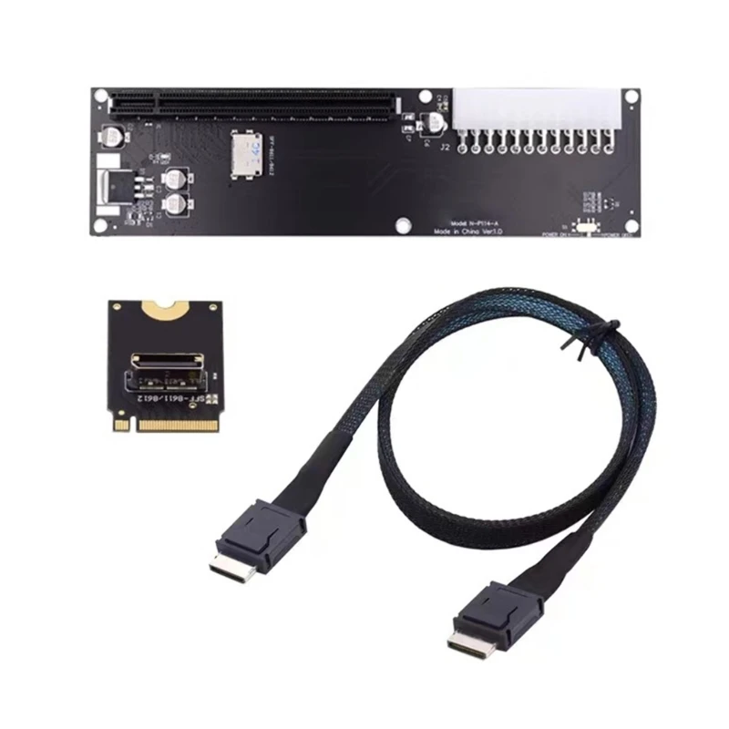 

Wide Compatibility PCIE3.0 Mkey M.2 to Oculink SFF8612 Adapters Expansion Board for GPD Max2 Support PCIe4.0x16