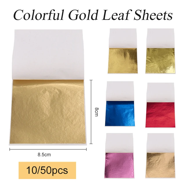 8x8.5cm Taiwan Imitation Gold Leaf Sheets Copper Foil Papers for Gilding  DIY Arts Crafts Design Paper Decoration - AliExpress