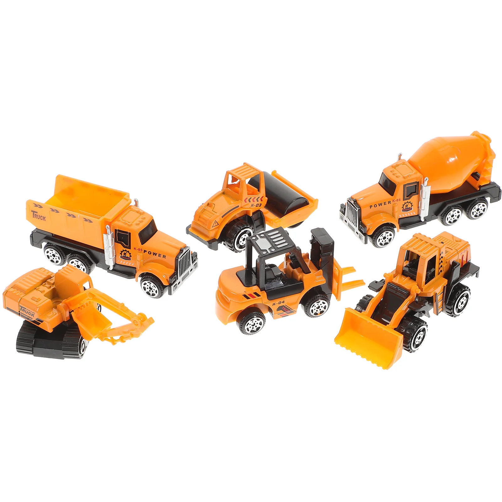 

1 Set Simulation Alloy Engineering Toys Truck Mini Plastic Model Children Gift Sliding Toys Vehicles (Yellow)