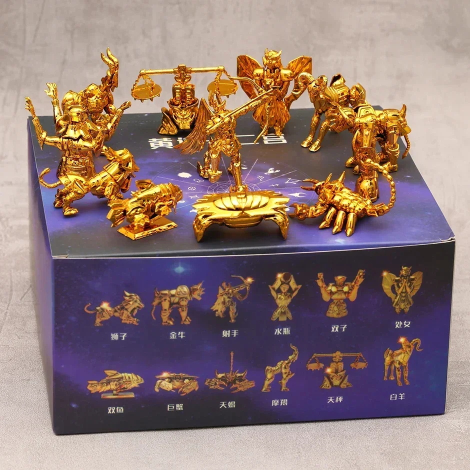 

Saint Cloth Myth APPENDIX Saint Seiya Gold Cloth Object World Tour Ver 12pcs Set Q Version Figures Model Toys Dolls Gift