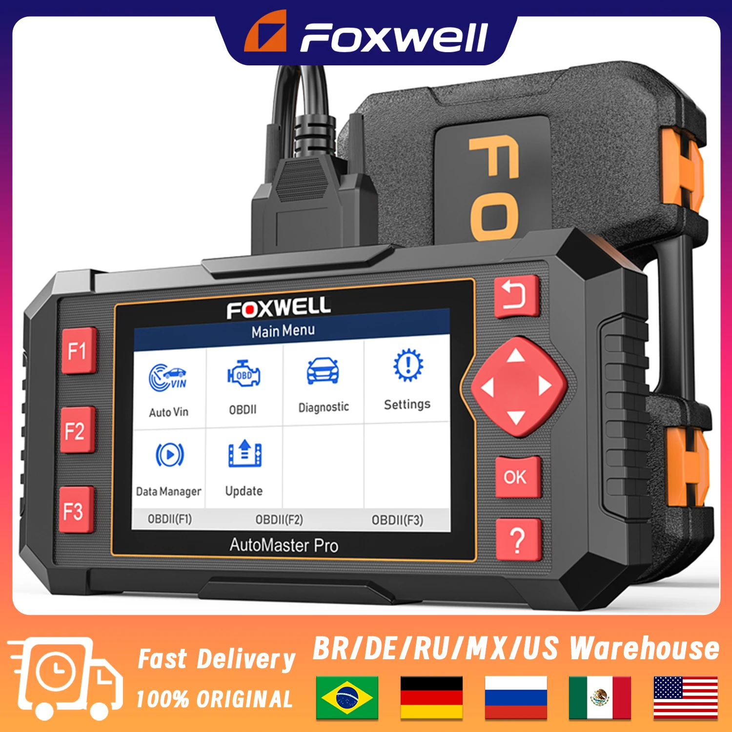 

FOXWELL NT604 Elite Car Scanner OBD2 Scanner ABS SRS Transmission Check Engine Code Reader OBD 2 Auto Car Diagnostic Scan Tool