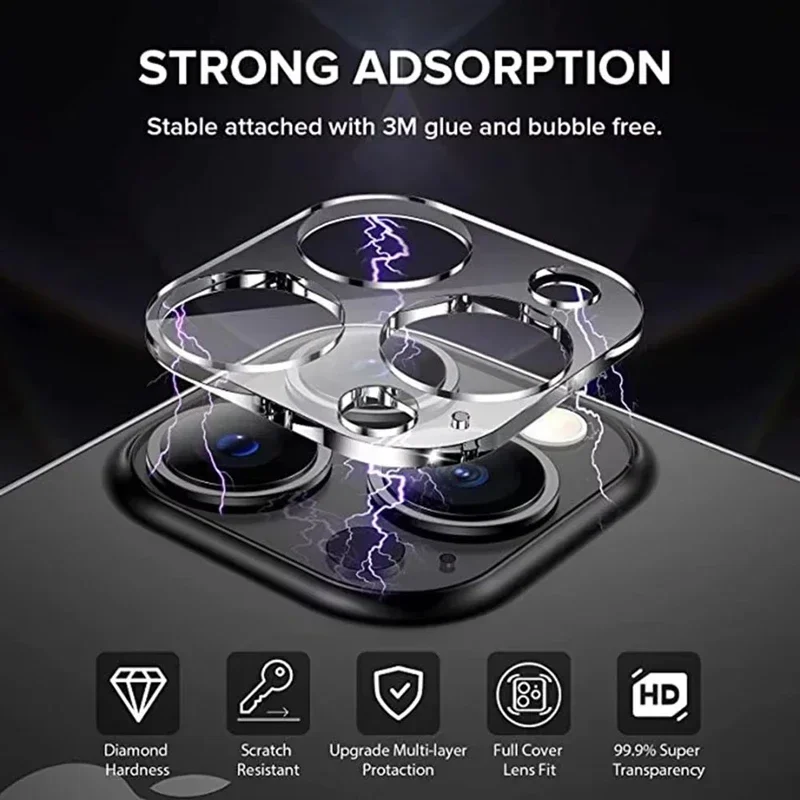 Premium Camera Lens Protector Glass - 3-Pack Ultra-Clear Protective Film