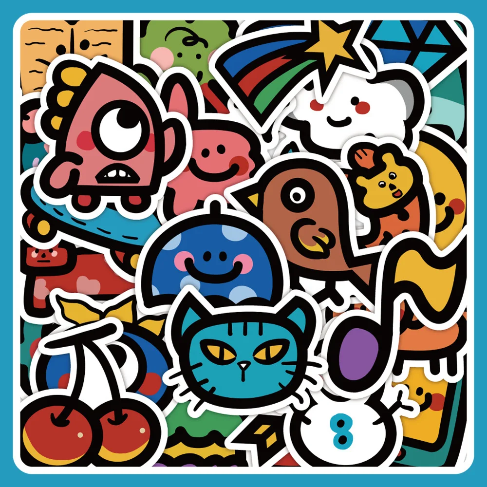 

10/30/63PCS Funny Strange Cartoon Animal Stickers Decoration Suitcase Scrapbooking Phone Stationery Laptop Kid Toy Sticker Gift
