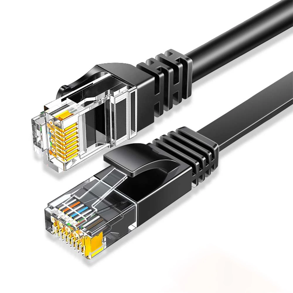 Ethernet Cable Cat 6 Ethernet Cable 1000M Network Slim long Flat Internet LAN Patch Cord Cat6 Solid High Speed weatherproof Cable for Router