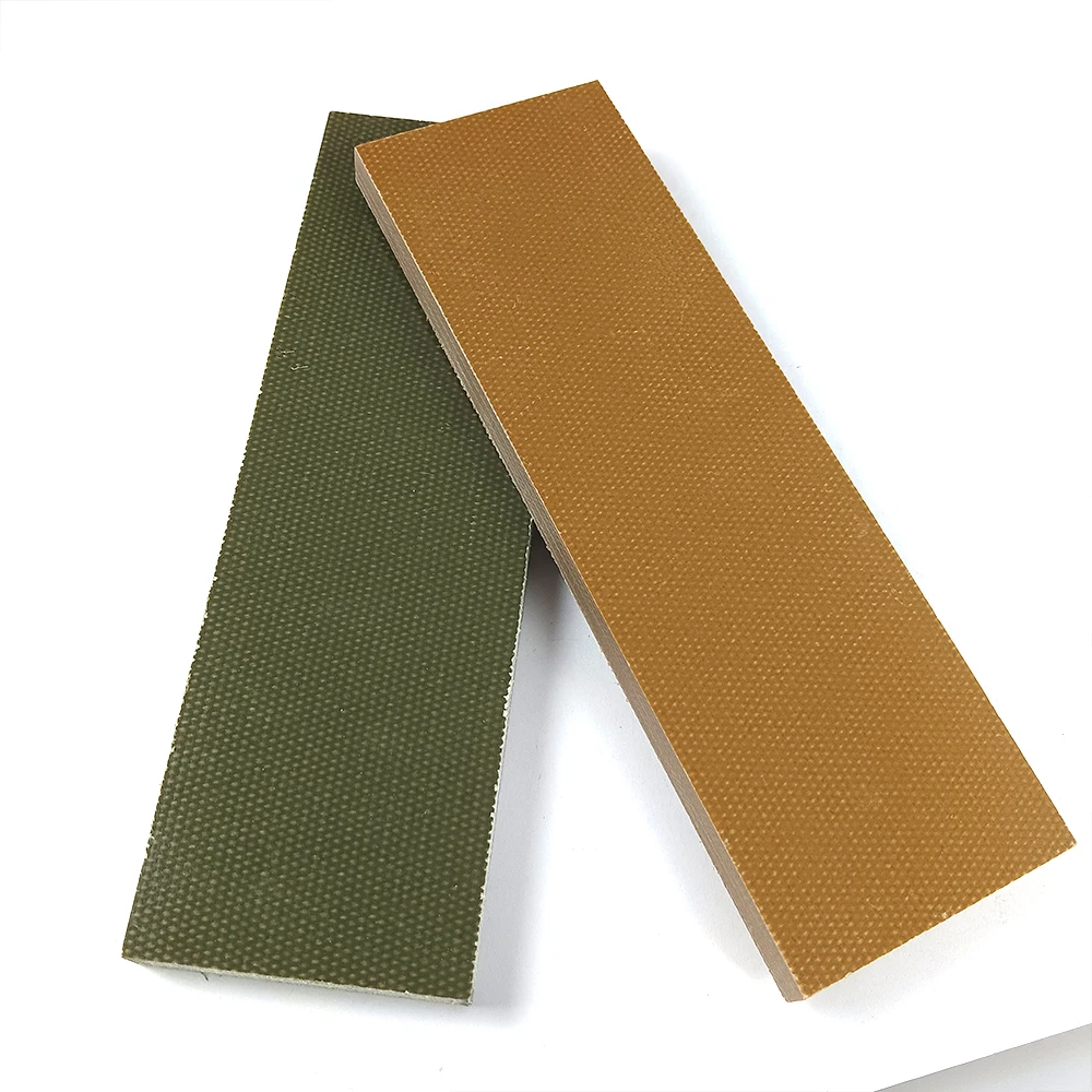 2pieces Flax Micata Knife Handle Material Template Board for DIY Knife Handle Making Material Craft Supplies 120x40x5mm
