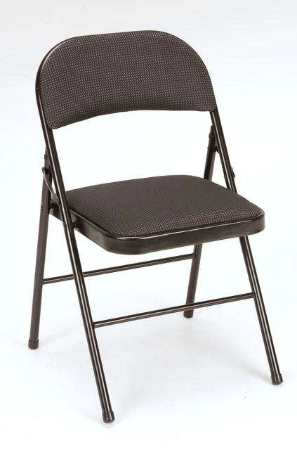 Deluxe Fabric Padded Folding Chair, Black, 1 Count - AliExpress
