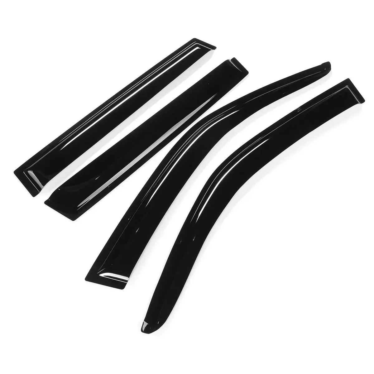 thumbnail image 2 of 4-Piece Dark Smoke Window Deflectors For 2005-2012 Nissan Pathfinder – Tape-On, Rain & Wind Guards 2 of 6