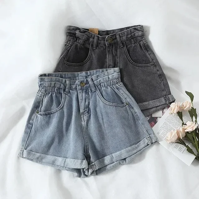 PTKPCC nouvel été coréen rétro taille haute jean ample Shorts femmes bord polyvalent décontracté pantalons chauds femmes vêtements jean PTKPCC 1