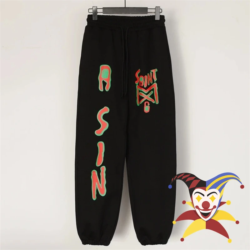 

Saint Michael Sweatpants Men Women High Quality Oversized Destroy Jogger Drawstring Pants