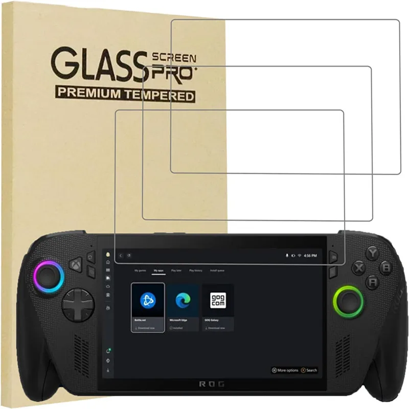 3 Pack Tempered Glass Screen Protectors For ROG Xbox Ally X Handheld 2025, Full Coverage,Anti Scratch, Bubble Free, 9H Hardness