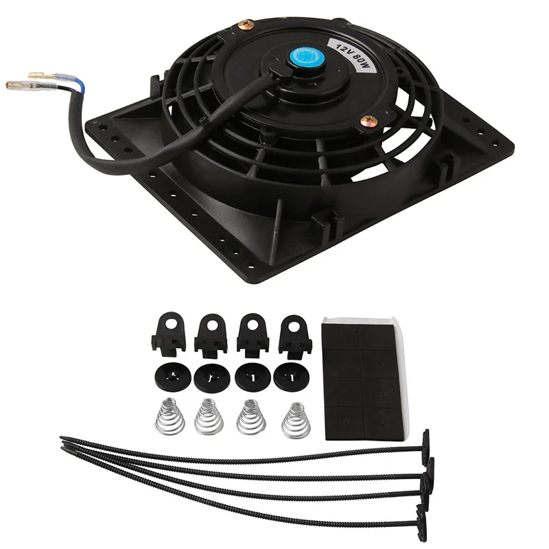 6 Inch Slim 650CFM Radiator Cooling Fans Universal fit Slim Pull Push 12V 80W Direct Replacement Electric Fan with Mount Kit electric fan