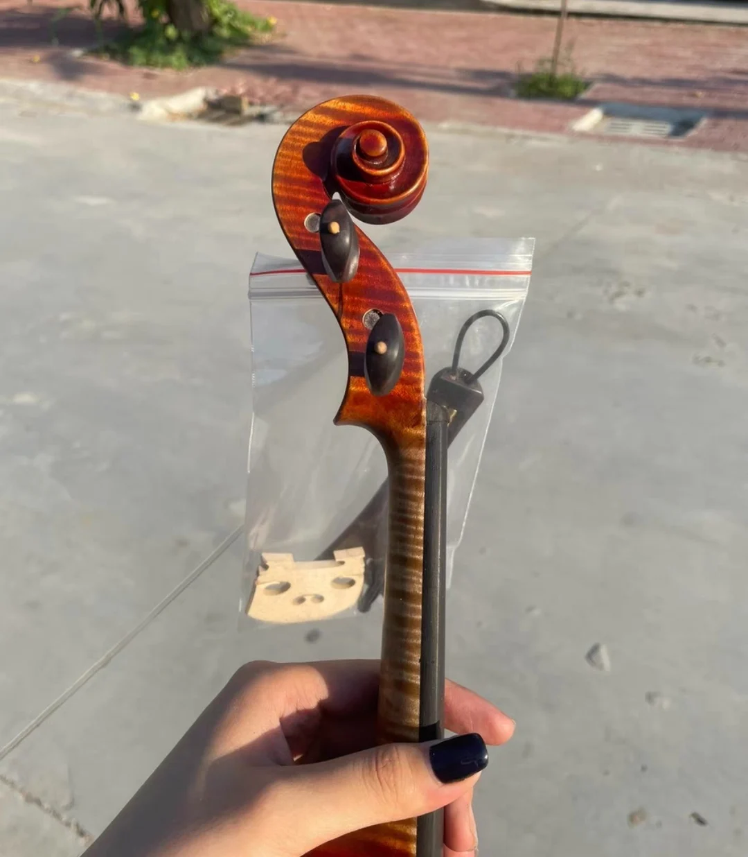 Strong tone！Handmade single-board violin 4/4 Deep Red Dragon Bone Blood Stradivarius 바이올린 كمان vionlin musical instrument violin