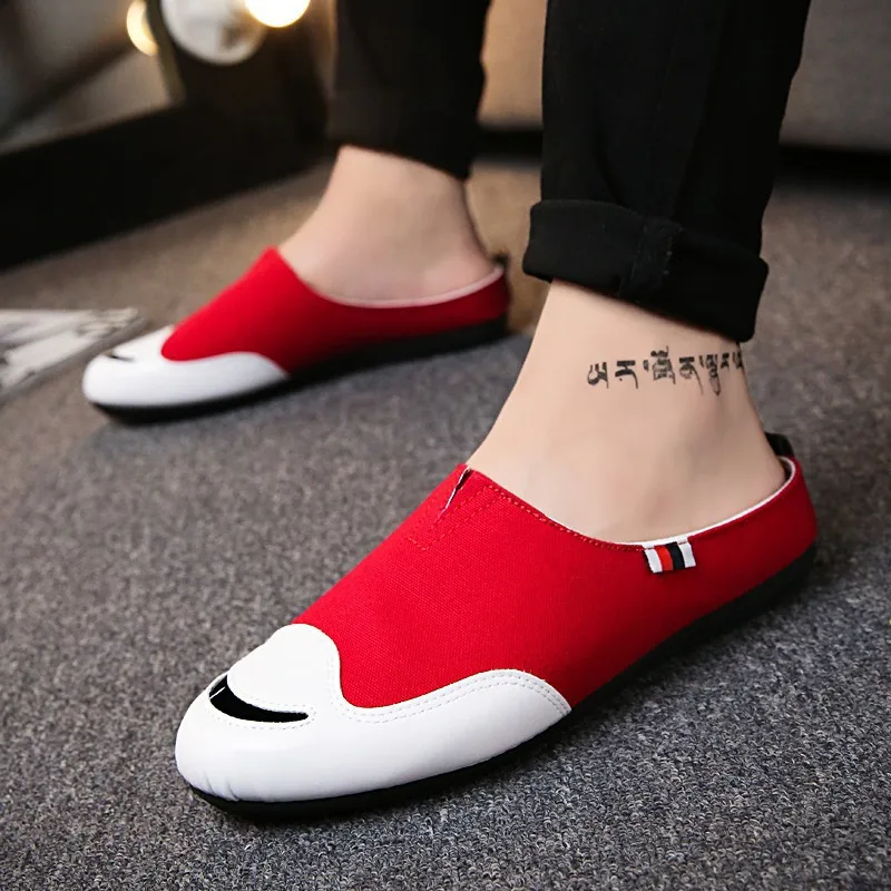 

Лидер продаж на весну и лето, туфли с открытым носком и улыбающимся Бобом, полотняные туфли с открытым носком, мужская мода, трендовые, повседневные