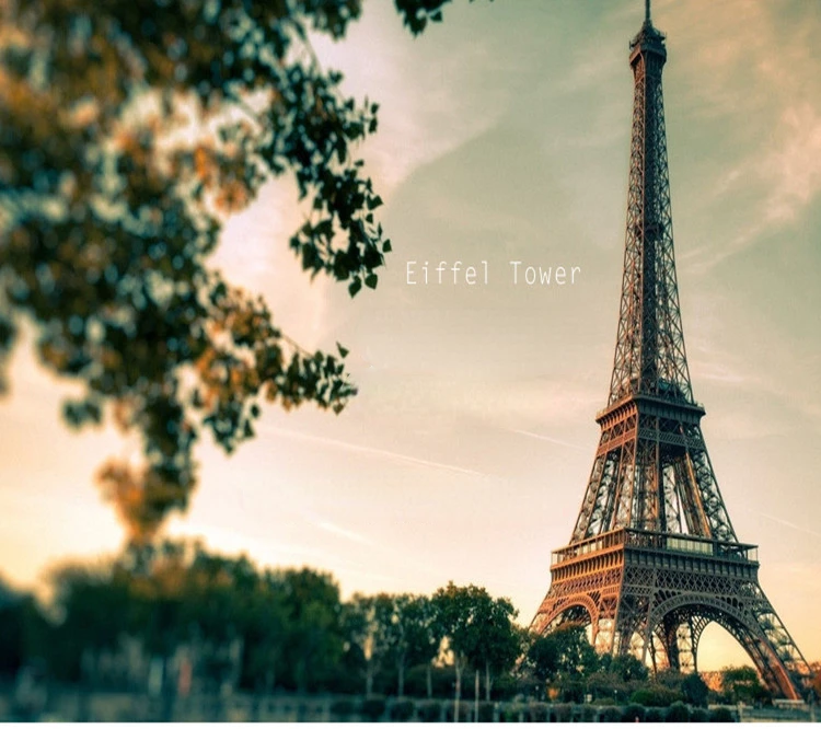 Description Picture 2 of itemCreative Zakka Metal Figurine Miniature Paris Eiffel Tower Model Home Decor Photography Prop in Pink & Purple