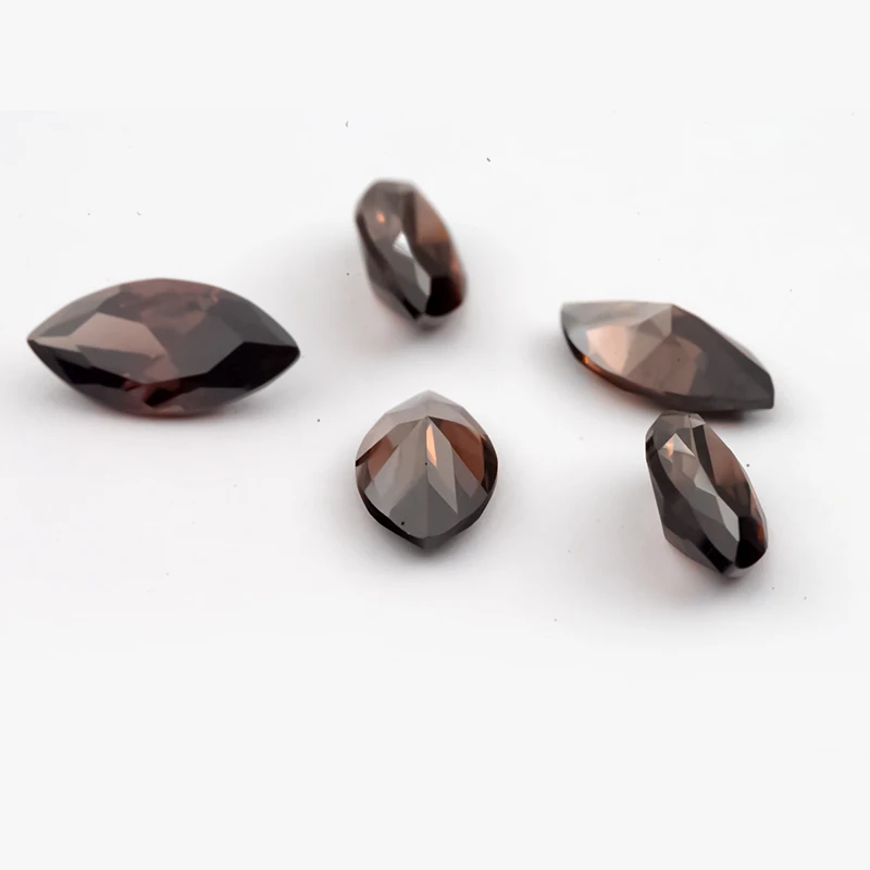 Größe 2x4mm~8x16mm Marquise Form Lose Zirkonia 5A CZ Steine Grün Meer Blau Kaffee Tansanit Farbe Rhodolit Zirkon – Detail 11