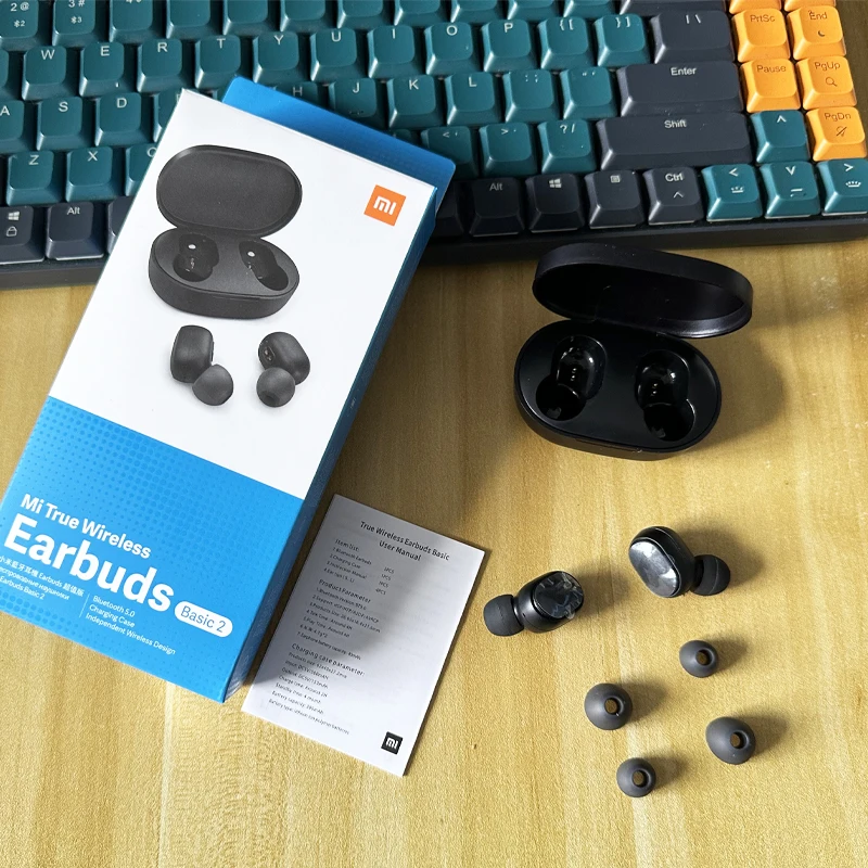 Redmi Airdots 2 Auricolari Xiaomi 3Pcs Cuffie Bluetooth Wireless Cuffie Con Riduzione Del Rumore Auricolari Da Ciclismo All'Aperto Airdots S