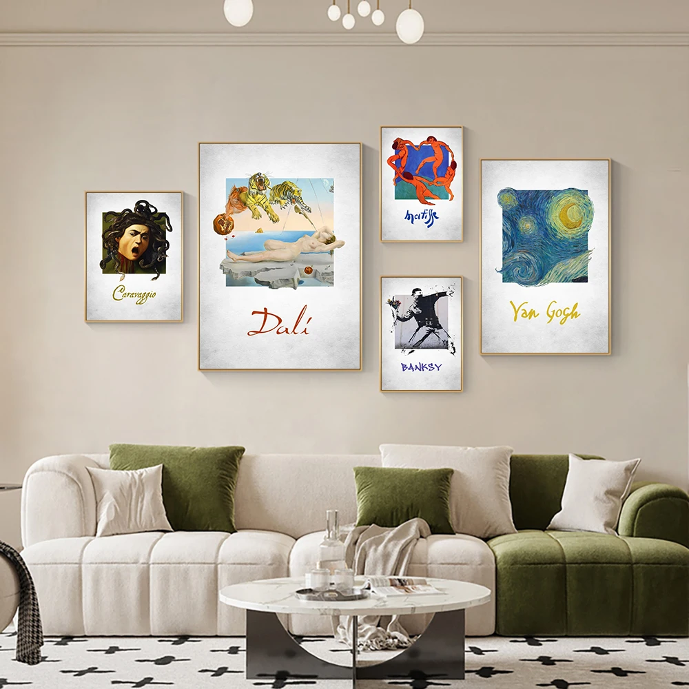 

World Famous Paintings Wall Decorative Paintings Van Gogh Monet's Works Art Poster Modern Minimalist Mural for Home Decor Prints