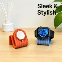 Station de charge pour Apple Watch au design minimaliste ondulé, compatible avec les séries Apple Watch 11/10/9/8/7/6/5/4/SE 4