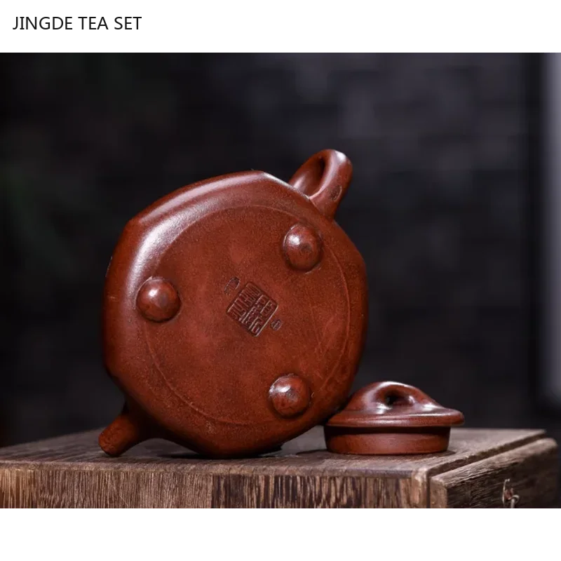 1PCS 380cc Yixing Purple Clay Teapot Handmade by Renowned Master Zhuni Authentic zisha Tea Pot