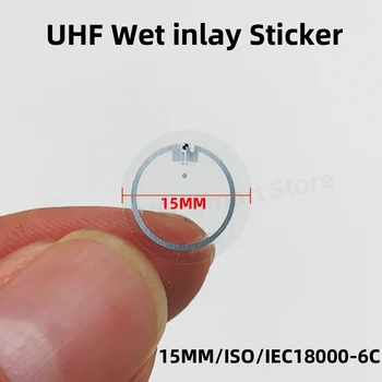 RFID UHF 태그 장거리 스티커, 습식 인레이, 외계인 HEC EPC 글로벌 Gen2 ISO18000-6C, 15mm RFID UHF 915M 라벨, 860-960mhz, 10 개