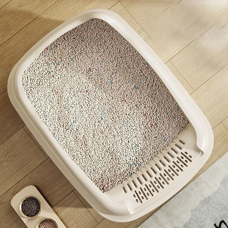 Cat Litter Box for Small Cats Animals Semi Closed Cat Dog Tray with Scoop Excrement Training Sand Litter Box Accessories cat litter box