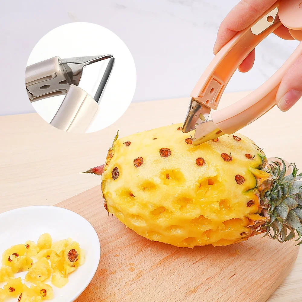6/1PCS Pineapple Eye Remover Stainless Steel Multifunctional Seed Remover Clip Strawberry Vegetables Fruit Eyes Removing Tools