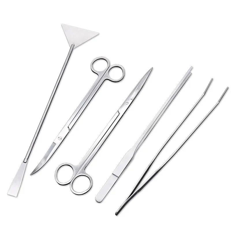 Aquarium Schere Pinzette Werkzeug Aquarium Pflanzen Welle Schere Wasser Gras Edelstahl Reinigungs werkzeuge Halter Aquarium Zubehör – Detail 9