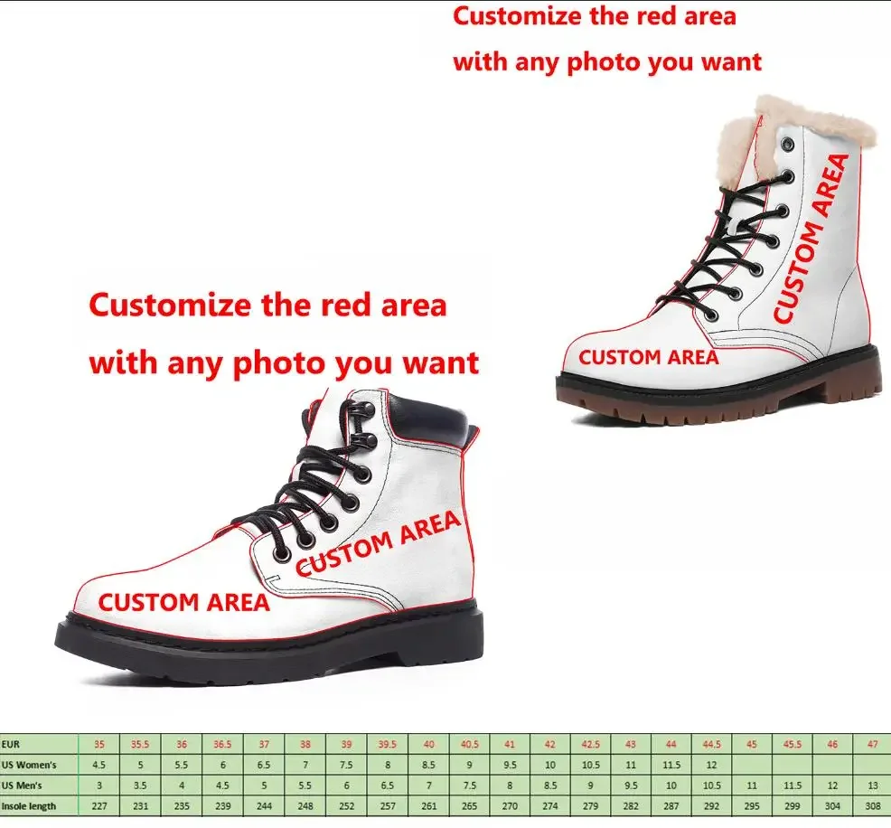 Custom Shoes Custom Boots Mens Womens Teenager Customized Boot Casual Tailor Made Snow Shoe High Quality Couple Sports Shoes DIY