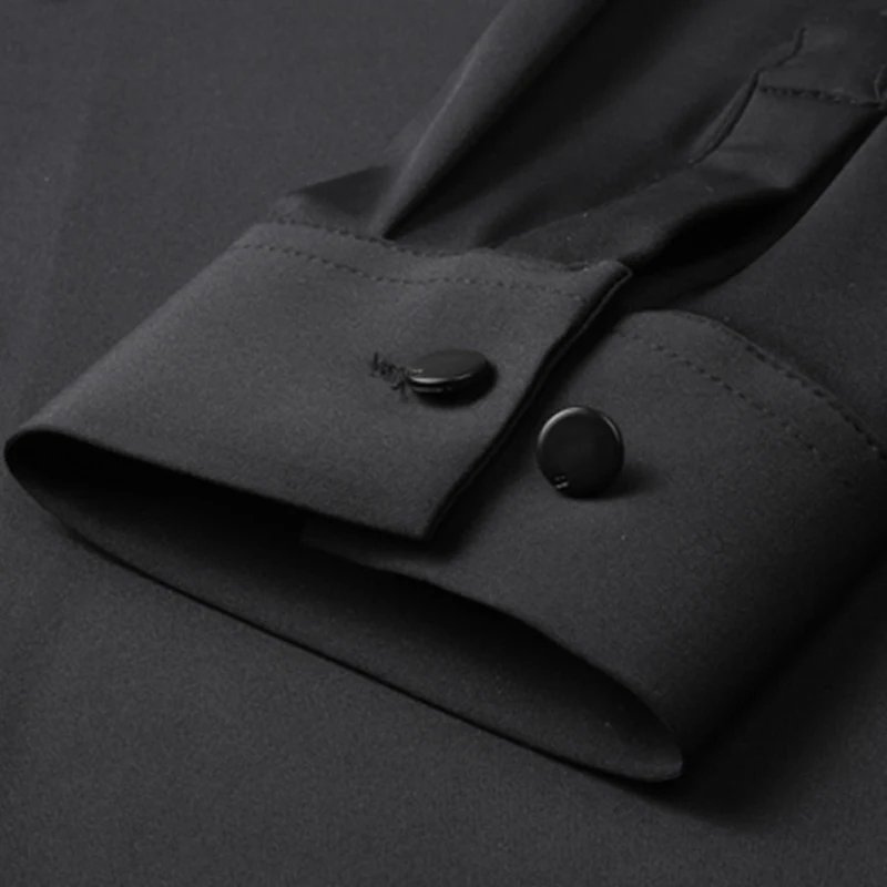 Men's Long Sleeve Shirt High elastic and traceless non-ironing business leisure long sleeve shirt