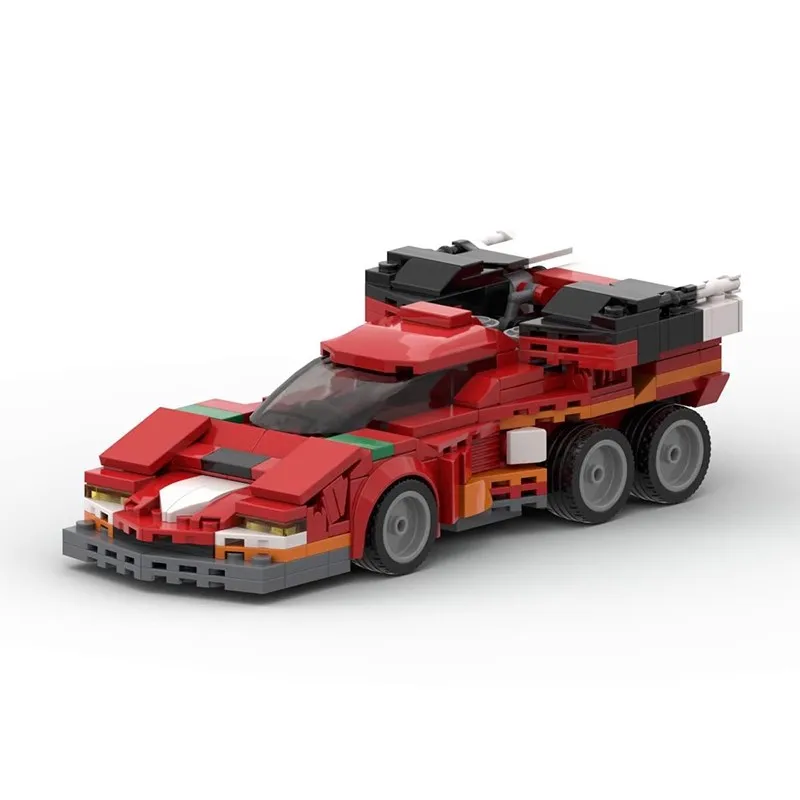 MOC 스피드 차량 미래 GPX 사이버 포뮬러 아수라다 AKF-11 스포츠카 테크니컬 세트 블록 장난감 어린이 선물
