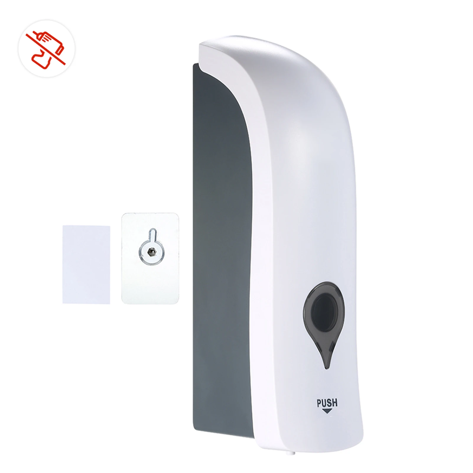 300ml No Drilling Wall Mounted Single-Head Manual Soap Dispenser Bathroom Shower Gel Liquid Shampoo Soap Dispenser 6
