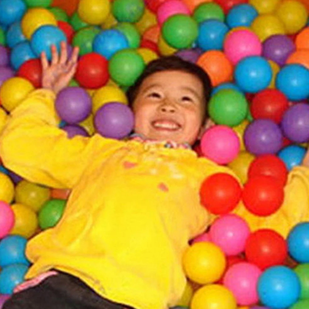 50Pcs Eco-Friendly Colorful Ball Pit Soft Plastic Ocean Balls Water Pool Ocean Wave Ball Outdoor Toys For Children Kids Baby