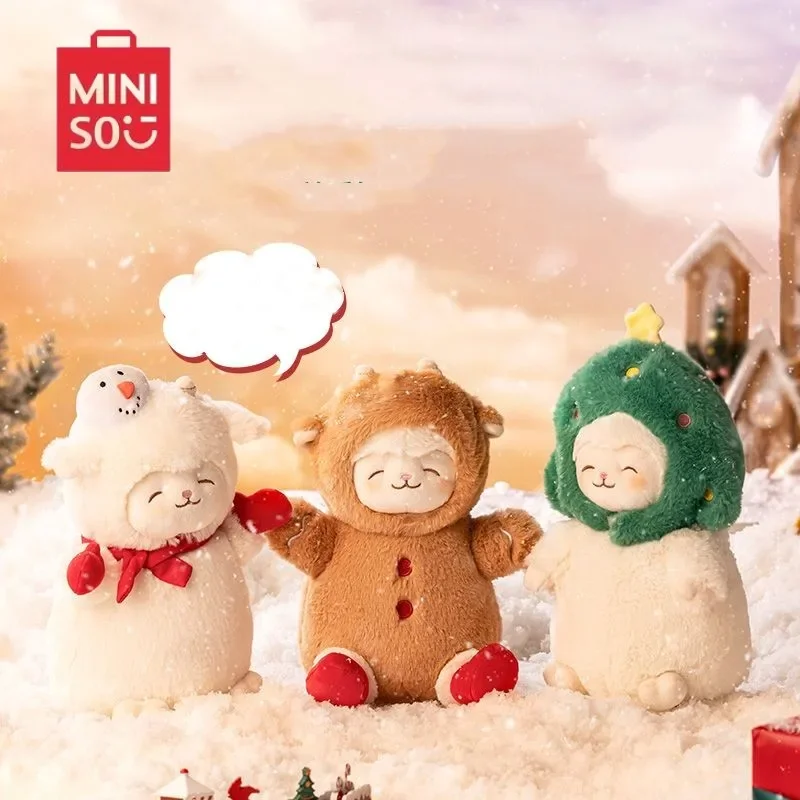 

25cm Kawaii Miniso Plush Lamb Doll Anime Cartoon Children's Plush Doll Room Decoration Cute Girl Soft Stuffed Doll Birthday Gift
