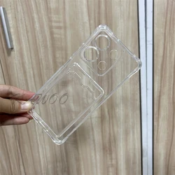 Transparent Card Slot Holder Wallet Slim Soft TPU Case Cover - Xiaomi Mi 13T (Clear White)