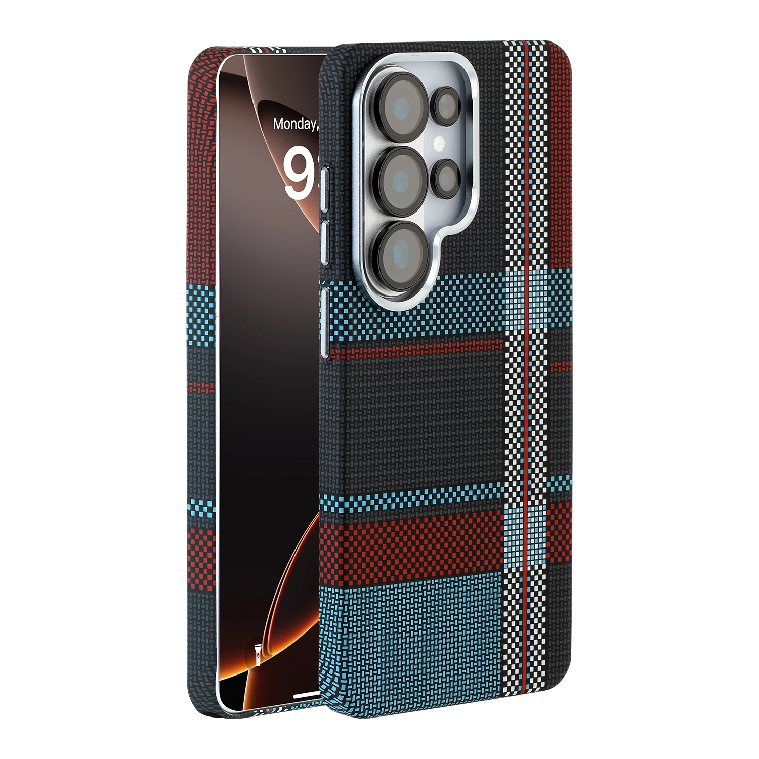 Luxurious Carbon Fiber Magnetic Armor Case with Wireless Charging Compatibility & Shockproof Protection