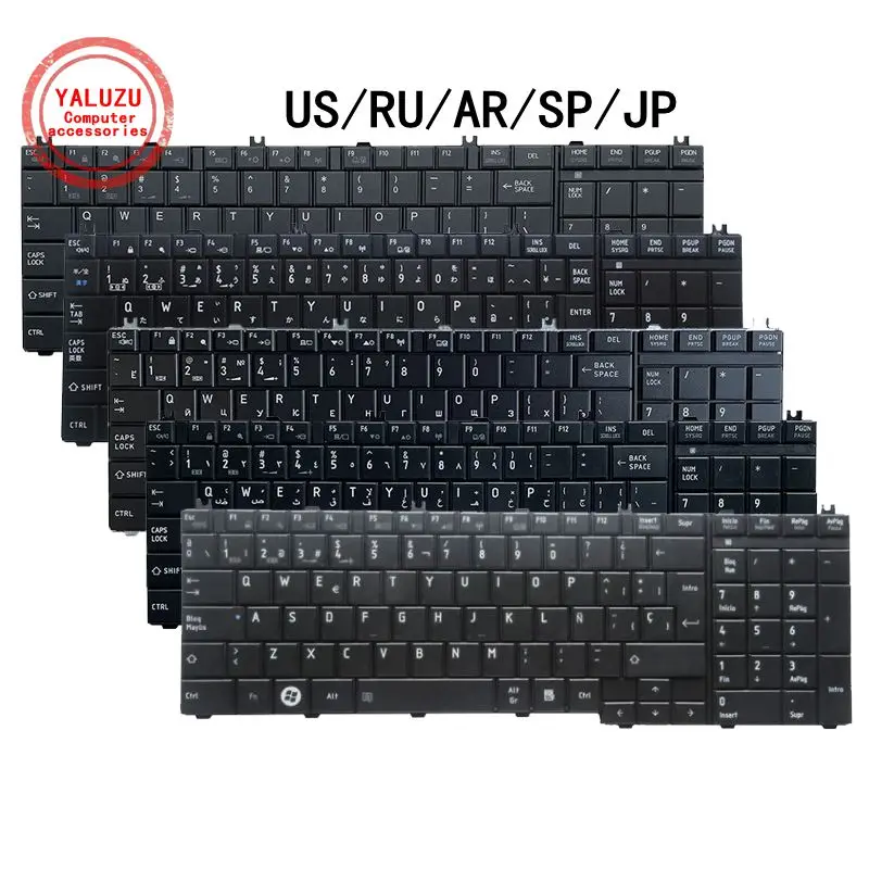 Teclado do Portátil para Toshiba Satélite Eua ru ar sp jp C650d C650 L650 d L655 L670 L660 L675 C660 C655 L750 d L755 L760 L770d