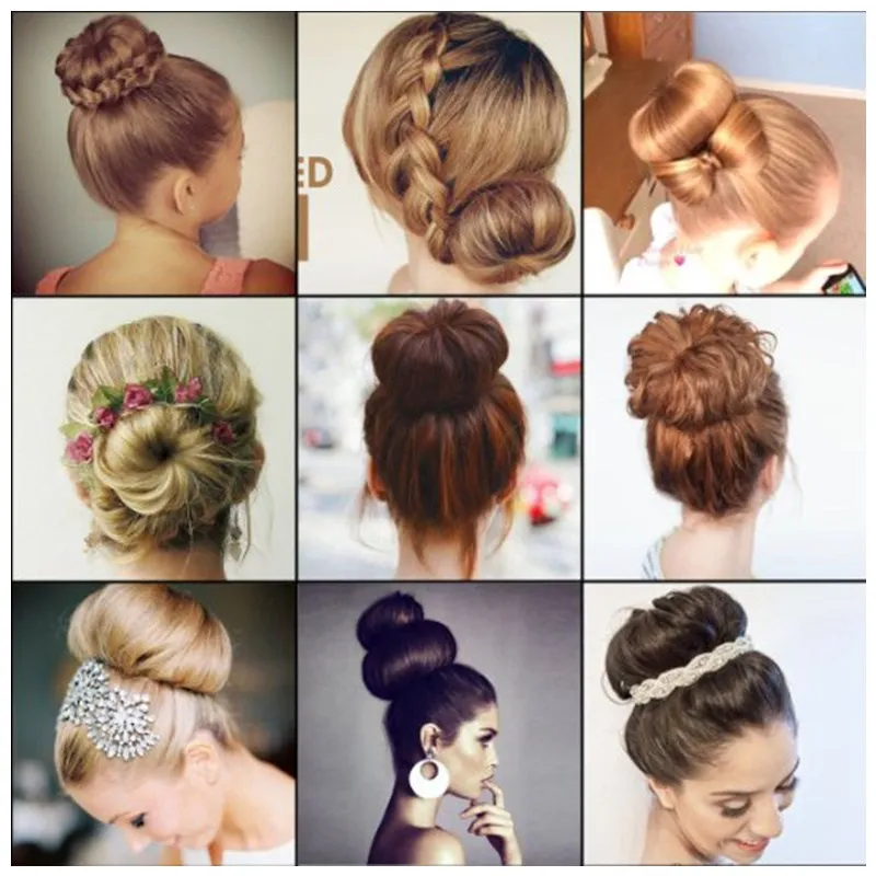 Hair Bun Maker Donut Magic Foam Sponge Easy Big Ring Hair Styling Tools Hair Style Hair Accessories For Women 5
