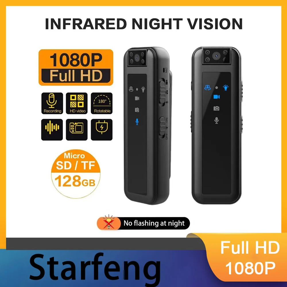 Cs07 Hd 1080P Mini Telecamera Dv Per Visione Notturna, Telecamera Di Movimento Invisibile, Videoregistratore Portatile Per Le Forze Dell'Ordine All'Ap