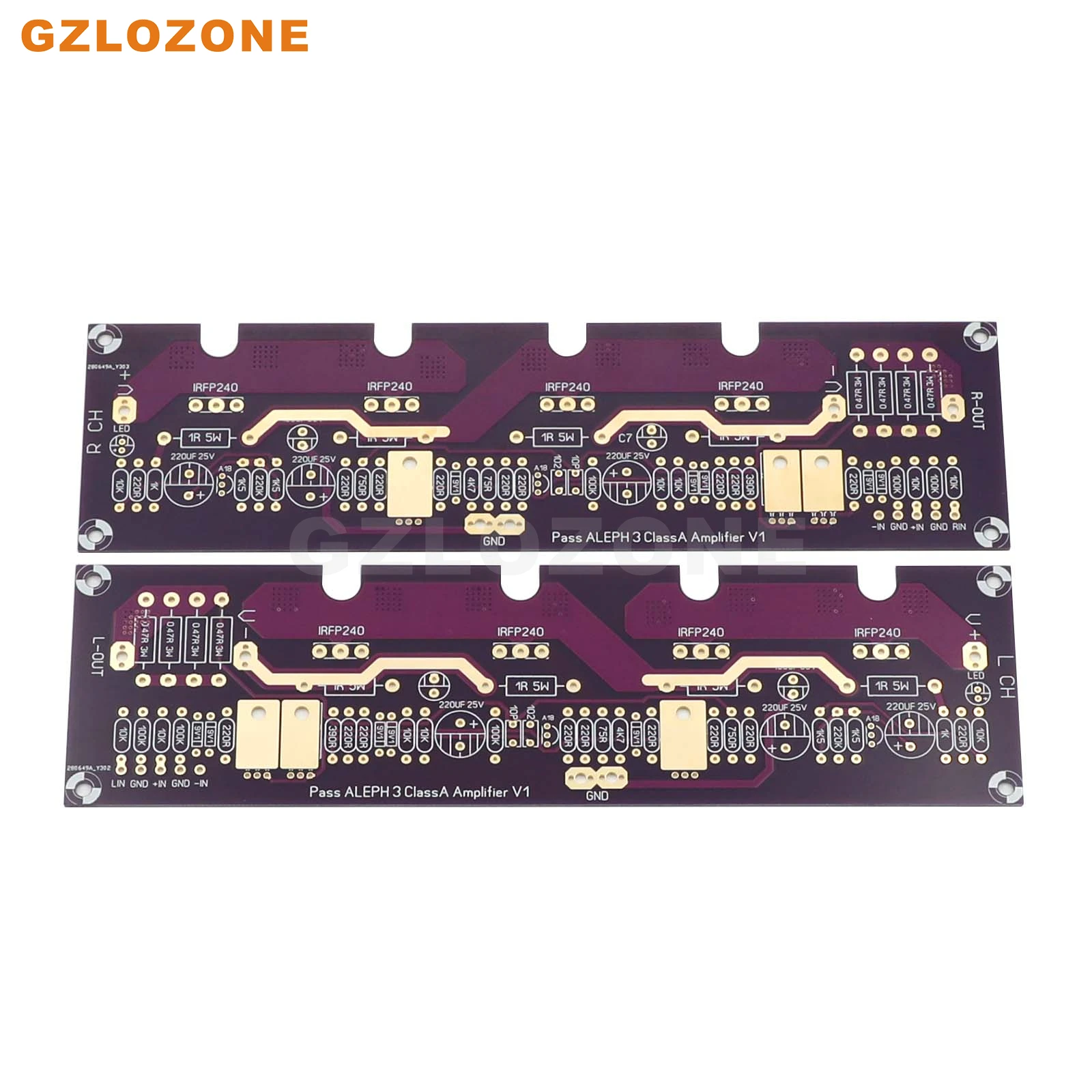 

2CH HIFI PASS A3 FET Pure Class A Power amplifier Base on PASS Labs aleph 3 Bare PCB 30W+30W 8 ohm