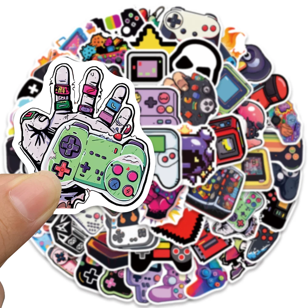 50pcs Cool Vintage Video Game Stickers Funny DIY Decals For Kids Laptop Suitcase Scrapbook Guitar Skateboard Graffiti Sticker - Image 4