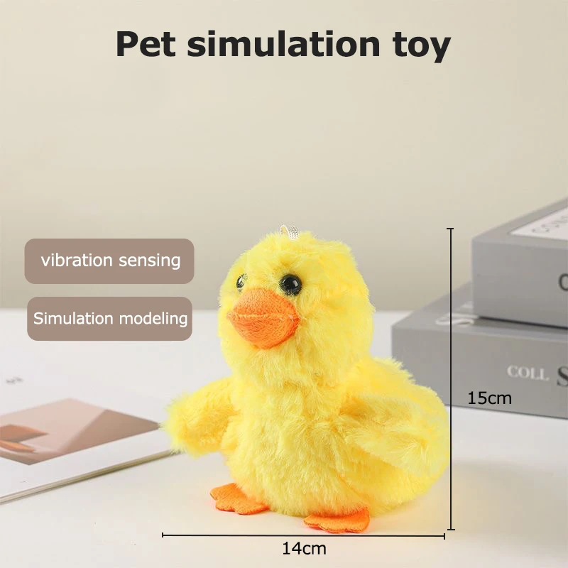 Chirping Bird Toy KreizyGo Cat Toys, Flapping Wings Sparrow, No Flying, , Touch Activated, Rechargeable Flying Bird Cat Toys For Indoor Cats