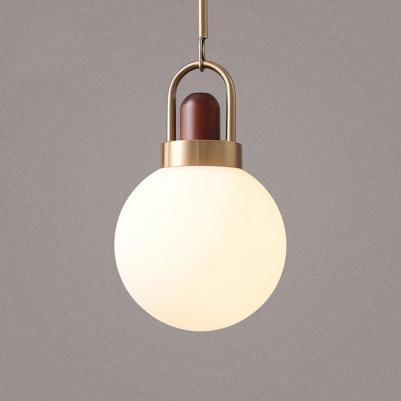 

Nordic Wood Hanging Lamps Glass Ball Pendant Light Restaurant Suspension Luminaire Living Room Light Pendant Led Wooden Fixtures