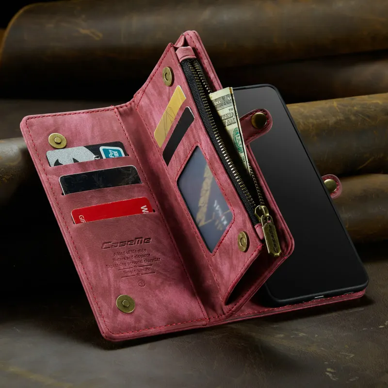 Case For Samsung A12 A13 A72 A14 5g S22 S21 S20 S10 Plus Note 20 Case Galaxy S21FE S21 Ultra Case Lanyard Wallet CaseMe