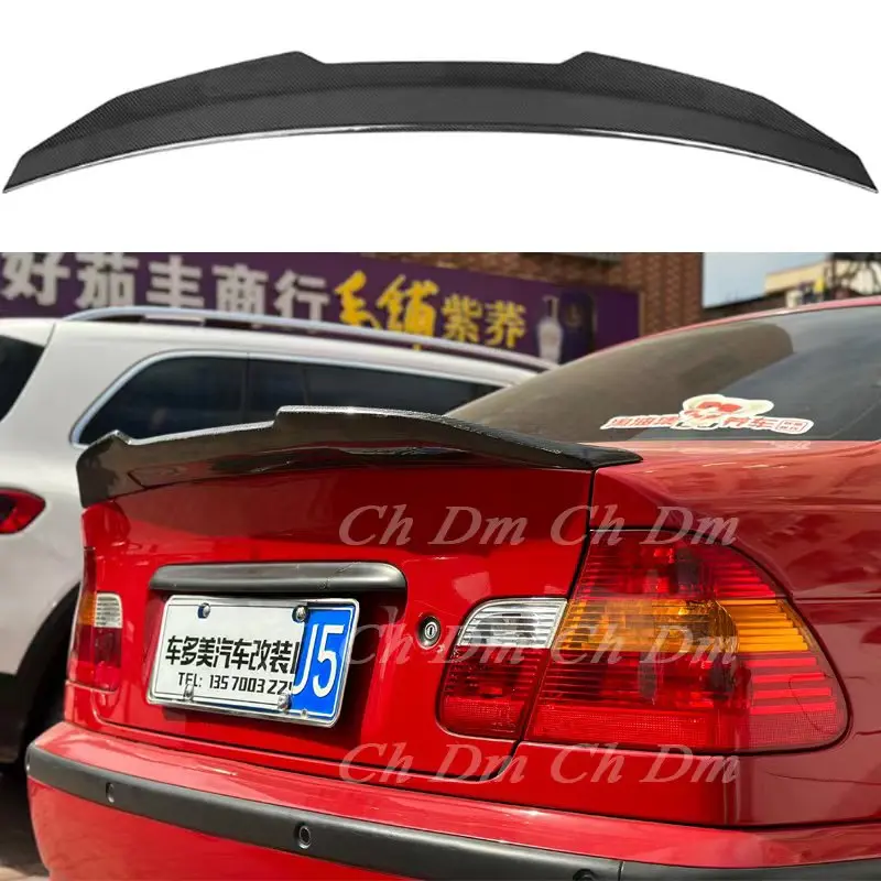 

Car Rear Trunk Spoiler Wings Real Carbon Fiber For BMW 3 Series E46 320i 325i 330i Sedan 4Door 1998-2005 Auto Tail Boot Lid Wing