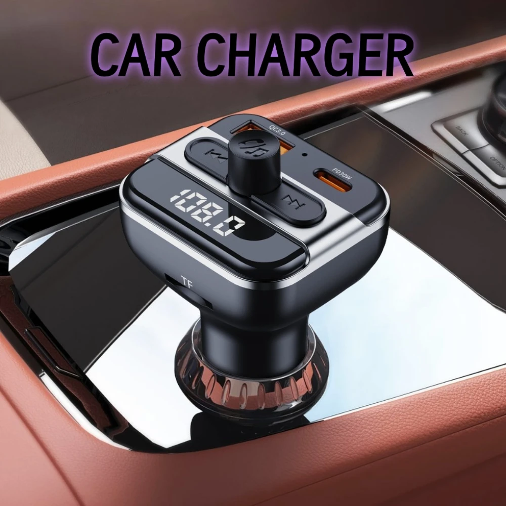 Car Multifunctional USB Fast Charger with Adjustable Ambient Light