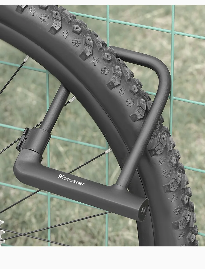 WEST RADFAHREN Fahrradschloss U-Form Tragbare Anti-Diebstahl Hochsicherheit Fahrradschlösser Für Elektroroller Motorrad Radfahren Zubehör – Detail 16