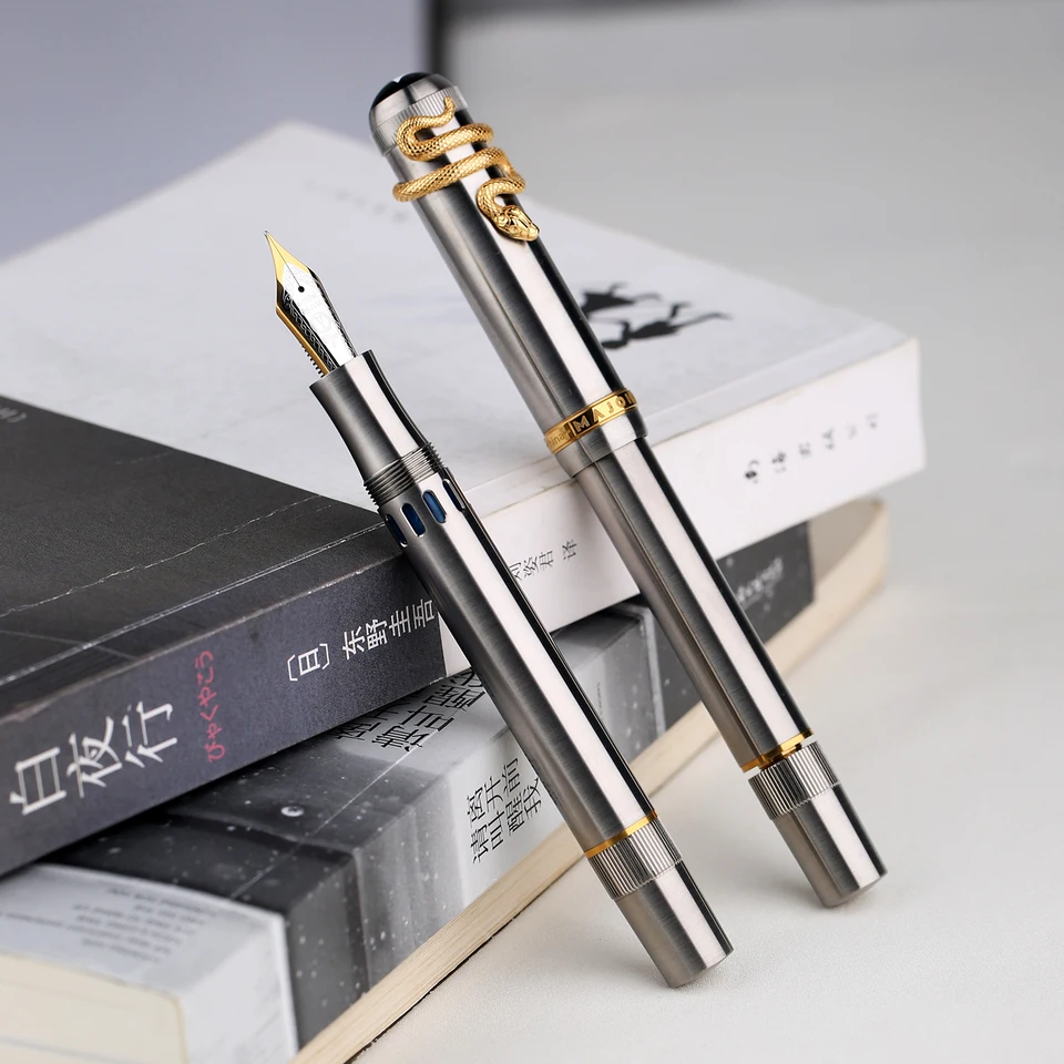 Majohn P137 Snake Year Limited Titanium Alloy Piston Fountain Pen