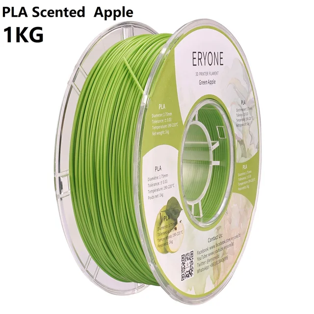 ERYONE Clearance Promotion TPU PLA PLA+ Silk Rainbow Ultra Silk 3D Printing Filament 1KG/0.5KG For FDM 3D Printer Fast Shipping Scented  Apple