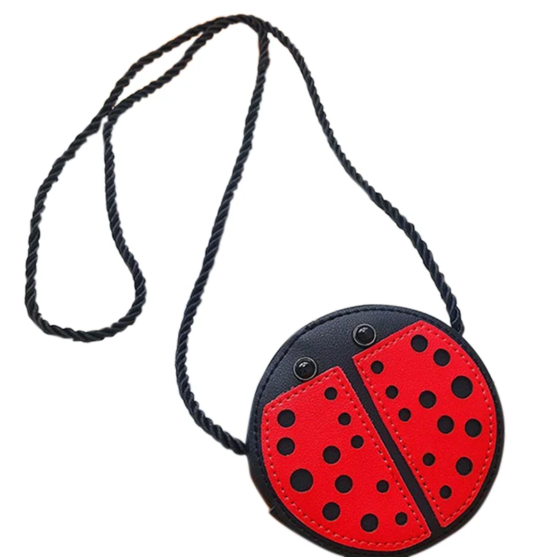 ASDS-Ladybug Cute Children's Shoulder Bag Personality Wild Purse Mini Accessories Bag