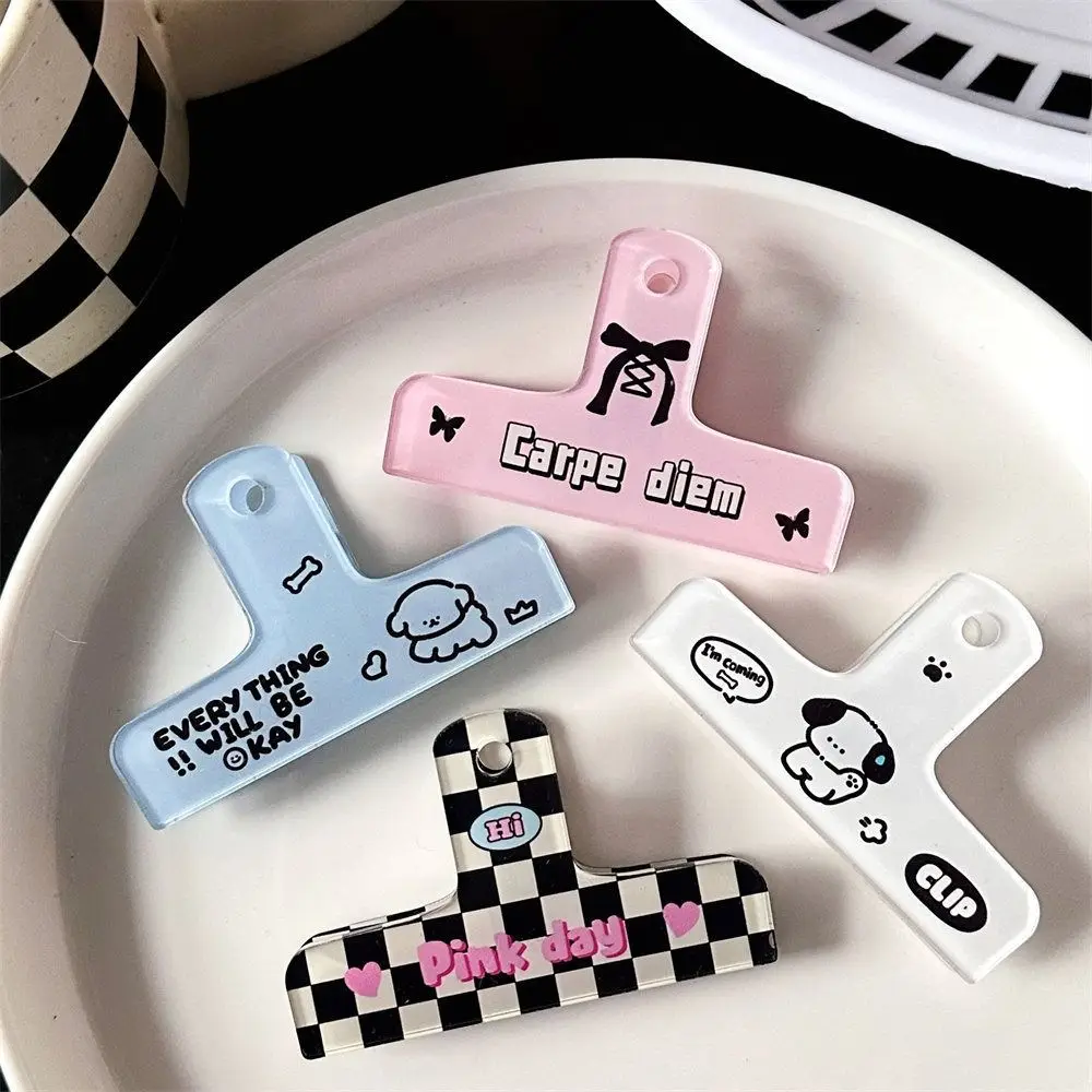 

Cute Long Tail Clip Office Accessories Acrylic Simple File Ticket Clip Portable Multi Functional Binder Clip Test Paper